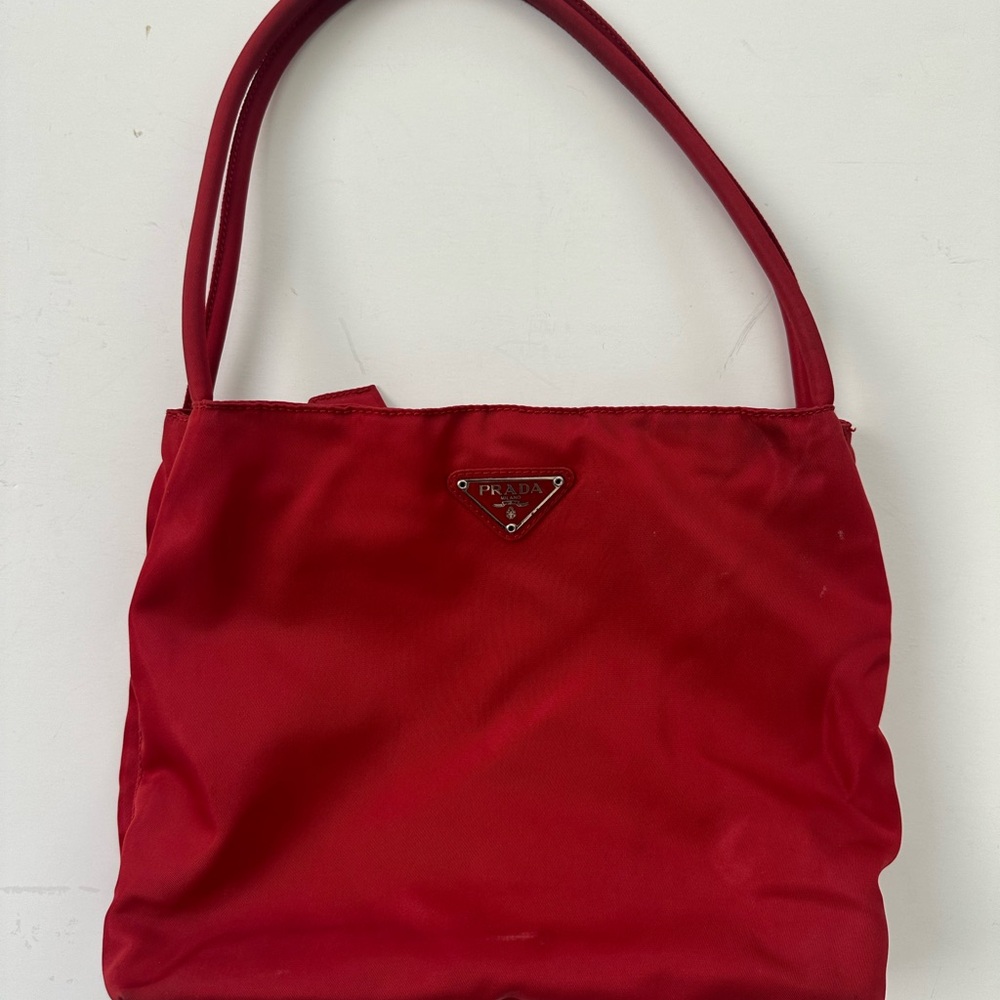Authentic Prada Test Triangular Logo Shoulder Bag… - image 1